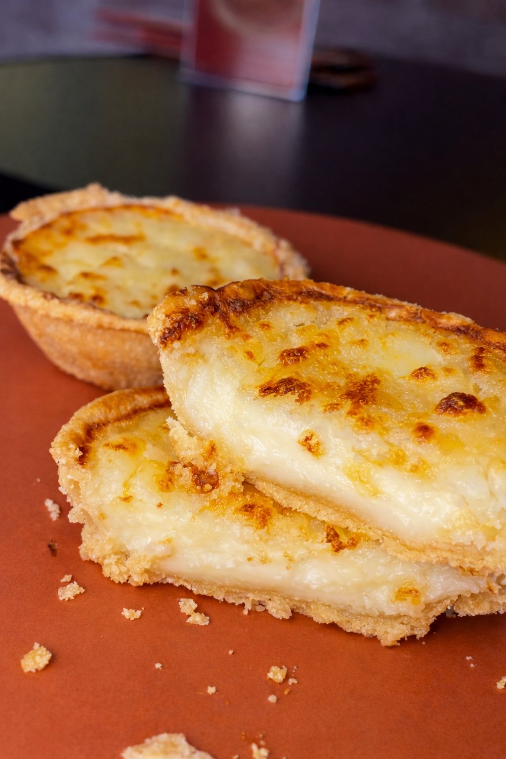 Empada doce de pudim gratinada da Empada da Casa